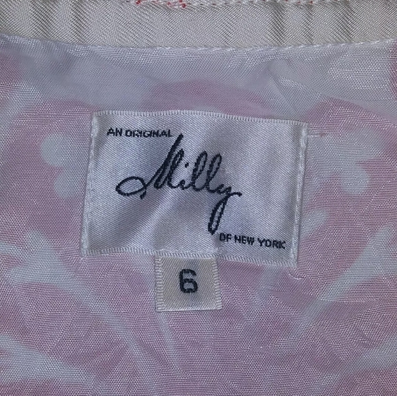 Milly New York 100% Silk Orange White Boho Ruffle Dress - Picture 2 of 4